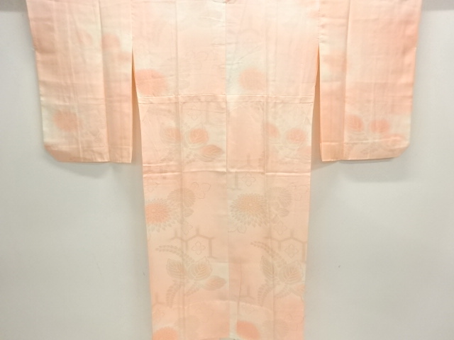 菊桐模様織り出し単衣長襦袢